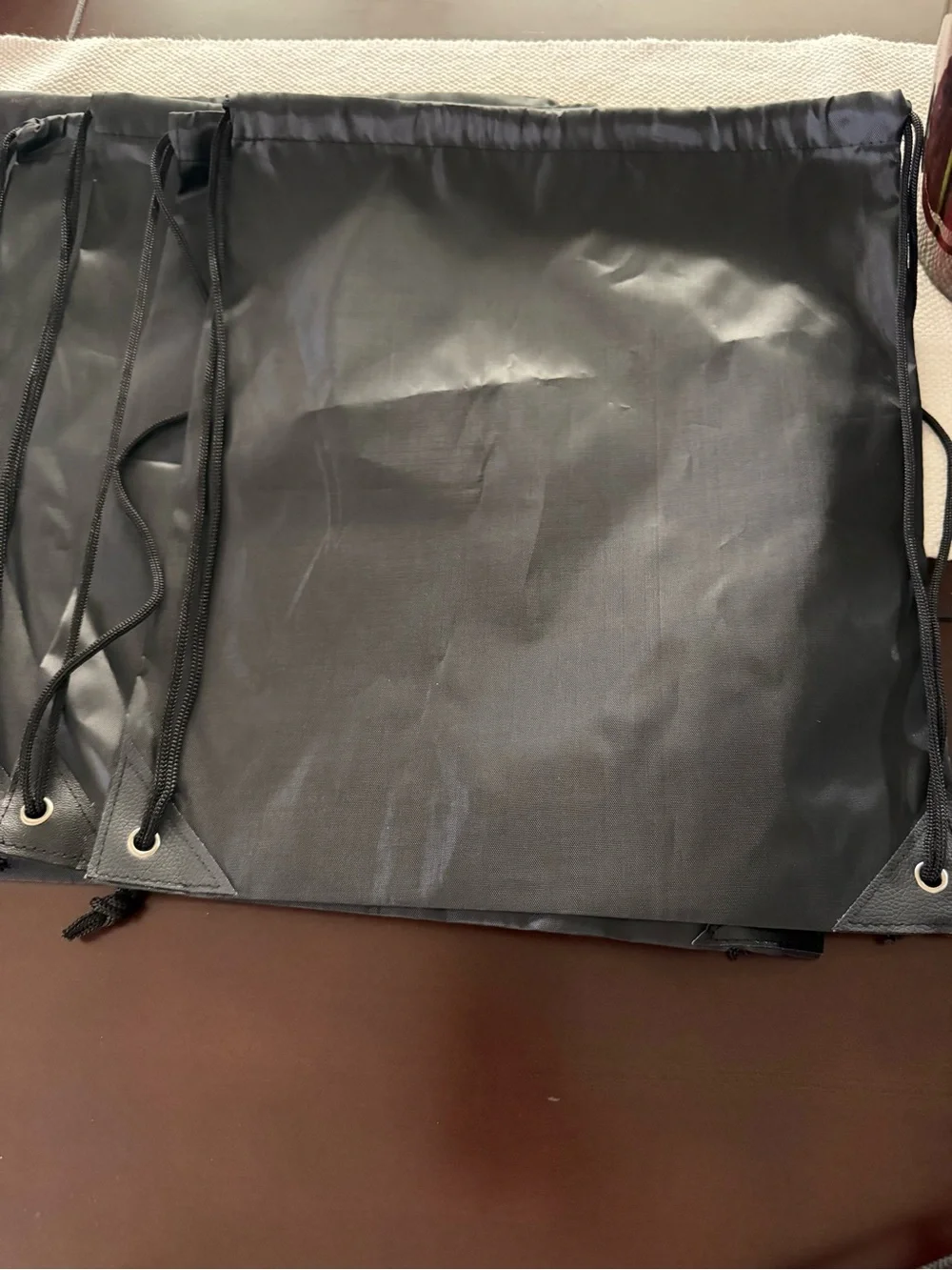Black Drawstring Sack Multi-use Backpack - Unbranded- Bundle of 6